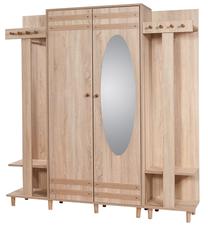 Prieškambario baldų komplektas Kalune Design Garmanto 180-200, vidaus, sonoma ąžuolo sp./šviesiai ruda sp.