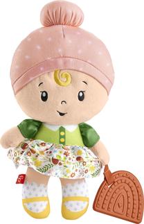 Mīkstā rotaļlieta lelle Mattel Fisher Price Cuddle & Chime HXK44, daudzkrāsaina, 15 cm
