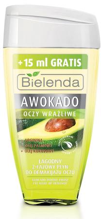 Acu kosmētikas noņēmējs Bielenda Avocado Double Phase, 125 ml