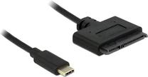 Vads Delock 62673 USB Type-C, SATA 22 pin, 0.5 m, melna krās.