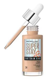 Skystas makiažo pagrindas Maybelline Superstay 24H Skin Tint + Vitamin C, smėlio sp., 34, 30 ml