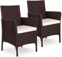 Lauko kėdžių rinkinys MultiGarden DNLJA-001-2, ruda sp., 57 cm x 54 cm x 84 cm, 2 vnt.