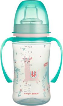 Kūdikių buteliukas Canpol Babies EasyStart, 6+ mėn., žalia sp.