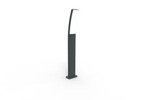 Brīvi stāvošs āra gaismeklis Lutec Kira, 18W, LED, IP54, antracīta krās., 11.4 cm x 74 cm