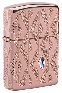 Šķiltava Zippo Armor® Geometric Diamond Pattern Design 49702, rozā krās.