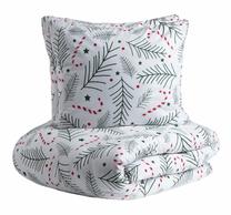 Kalėdinis patalynės užvalkalų komplektas Homla Wondy 700460, baltas/raudonas/žalias, 140 x 200 cm