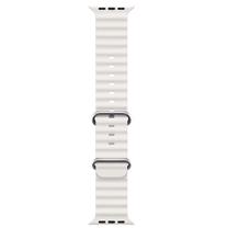 iWear S1 rievėtas minkštas silikoninis 20 mm dirželis, skirtas Apple Watch 49 mm / 45 mm / 44 mm / 42 mm baltas