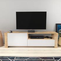ТВ стол Kalune Design Piedmont, коричневый цв./белый цв., 36.8 см x 46 см x 160 см