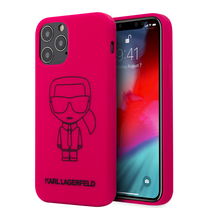 Чехол для телефона Karl Lagerfeld KLHCP12MSILFLPI, розовый цв., Apple