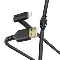 Kabelis Hama Reflect USB, Lightning, 1.5 m, melna krās.
