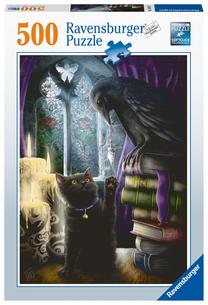 Dėlionė Ravensburger Black Cat And Raven 169870V, 49 cm x 36 cm, 500 vnt., įvairių spalvų