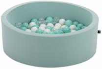 Baseins ar bumbiņām Kalune Design Bubble Pop Havuzu, ⌀ 85 cm, 150 gab, balts krās. piparmētra (mint) krās.