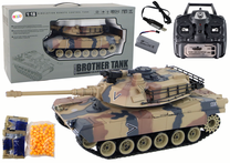 Rc tankas Lean Toys Brother Tank 16276, ruda sp.