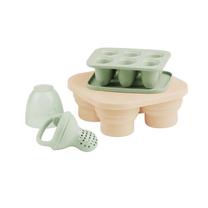 Ierīce drošai barošanai Babymoov A004411, 6+ mēn., plastmasa/silikons, bēša krās./zaļa krās.