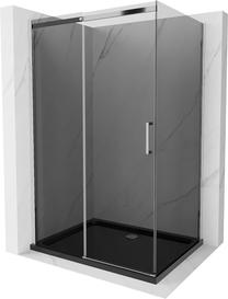 Dušo kabina Mexen Omega 825-120-090-01-40-4070, stačiakampė, 90 cm x 120 cm x 190 cm, juoda sp./chromo sp./grūdintas