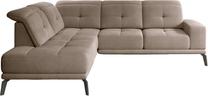 Kampinė sofa Theodore Nube 20, šviesiai ruda sp., kairinė, 200 x 275 cm x 98 cm