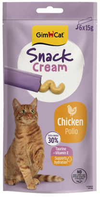 Skanėstas katėms Gimcat Snack Cream, vištiena, 0.015 kg, 6 vnt.