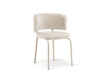 Kėdžių rinkinys Cosmopolitan Design Dora Chenille, matinė, kreminė sp./šviesiai smėlinė, 57 cm x 58 cm x 75 cm, 2 vnt.