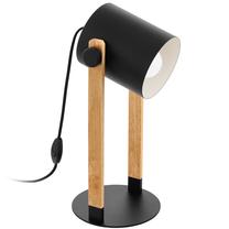 Galda stāvlampas Eglo Hornwood 10010599, E27, 28W, melna krās./brūna krās.