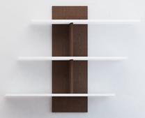 Sieninė lentyna Kalune Design Lale 775DCM1787, ruda sp./balta sp., 90 cm x 20 cm x 111 cm