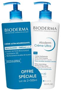 Kūno kremas, rinkinys Bioderma Atoderm Creme Ultra, 2 vnt.