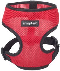 Petnešos šunims Amiplay Air, raudona sp., 330 - 480 mm x 33 mm, 33-48