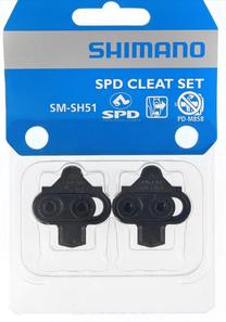 Pedalų spaustukai Shimano SPD SM-SH51, metalas, juoda sp., 2 vnt.