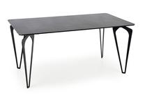 Stalas, juoda sp./pilka sp., 160 cm x 88 cm x 75 cm
