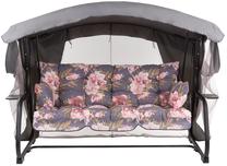 Lauko sūpynės Patio Ravenna Black Edition, juoda sp./rožinė sp./pilka sp., 209 cm x 132 cm x 171 cm