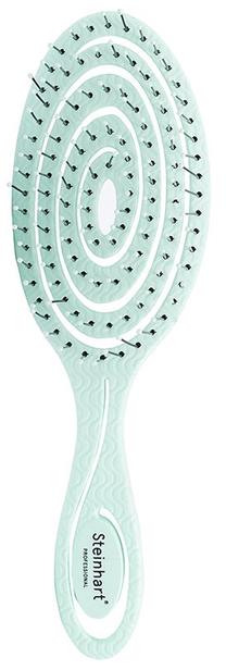 Matu birste Steinhart Detangling Brush Biodegradable, zaļa krās.
