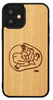 Чехол для телефона Man&Wood Case for iPhone 12 Mini Child with Fish, черный цв., Apple
