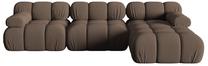 Modulinė sofa Micadoni Bellis 3D, ruda sp., dešininė, 282 x 155 cm x 64 cm