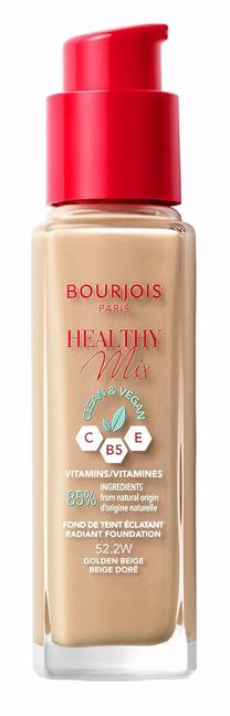 Skystas makiažo pagrindas Bourjois Paris Healthy Mix, 52.2w golden beige, 30 ml