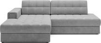 Kampinė sofa - lova Blezalt Monolith, šviesiai pilka sp., kairinė, 240 x 150 cm x 82 cm
