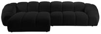 Kampinė sofa Micadoni Home Diana Son19, juoda sp., kairinė, 334 x 182 cm x 72 cm