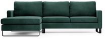 Kampinė sofa Homede Corni, tamsiai žalia sp., kairinė, 245 x 180 cm x 86 cm