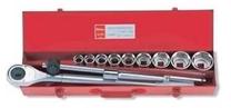 Galvučių ir antgalių rinkinys Koken 6212M-00, HEX, 22 - 50 mm, 3/4"