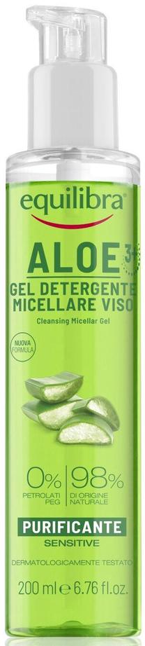 Kosmētikas noņemšanas līdzeklis Equilibra Aloe 3+, 200 ml