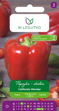 Sėklos, paprikos CALIFORNIA WONDER, 0.5 g