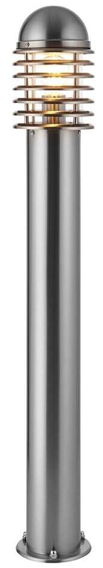 Brīvi stāvošs āra gaismeklis Endon Louvre, 60W, E27, IP44, sudraba krās., 15 cm x 100 cm
