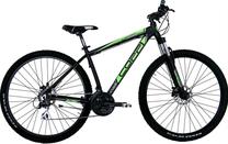 Dviratis kalnų Coppi MTB, 29 ", 21" rėmas, juoda sp./žalia sp.