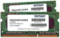 Operatyvioji atmintis (RAM) Patriot PSA316G1333SK, DDR3 (SO-DIMM), 16 GB, 1333 MHz