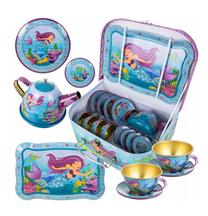 Игрушечный чайный сервиз, набор посуды Mermaid, многоцветный