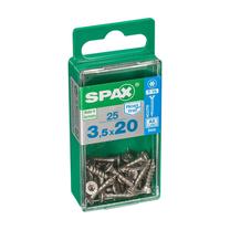 Koka skrūve, universāls Spax, 3.5 x 20 mm, balta krās., 25 gab.