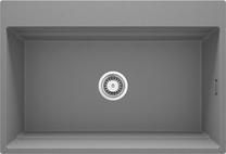 Virtuves izlietne Deante Magnetic, granīts, 76 cm x 52 cm x 22 cm, metallic grey