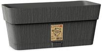 Gėlių lovelis Stefanplast Ethica 68201, plastikinis, 30 cm x 13 cm, pilka sp.