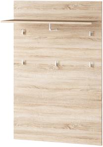 Sieninė drabužių kabykla Szynaka Meble Lyon 09, 119 cm, ąžuolo sp.