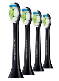 Elektrinio dantų šepetėlio galvutė Philips DiamondClean, juoda sp., 4 vnt.