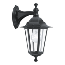 Õue seinavalgusti Eglo Laterna 4, 60W, E27, IP44, must v.