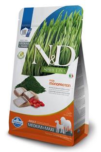 Kuiv koeratoit Farmina N&D Spirulina Fish Monoprotein, heeringas, 7 kg
